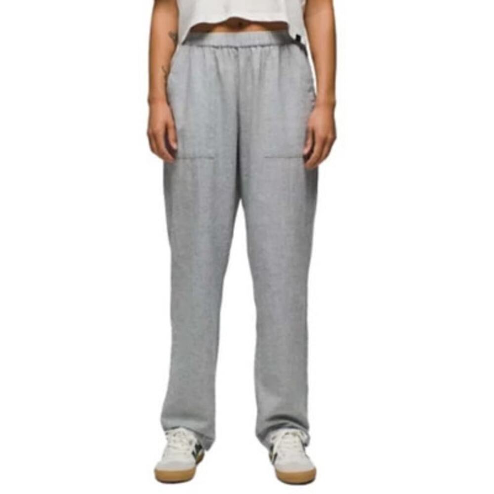 Prana XL June Day Pant Soft White Light Grey Cotton Hemp 4 Pocket Swim Coverup